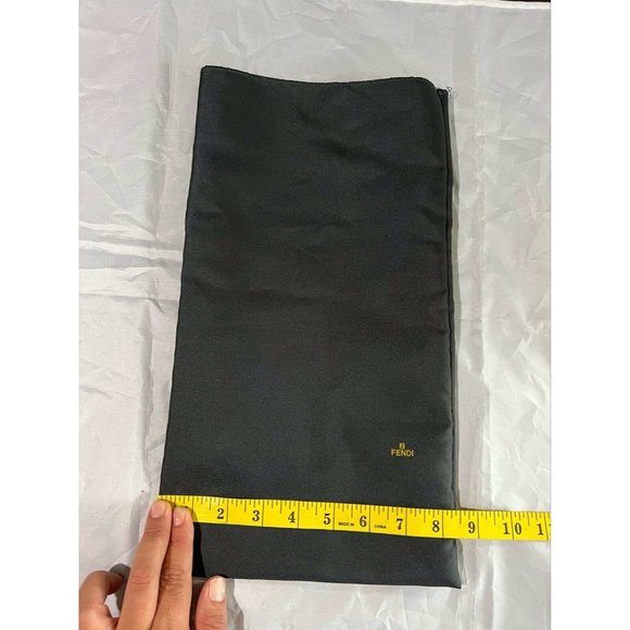 FENDI Storage Drawstring Dust Bag Polyester Black 15" x 8.3" - Picture 2 of 7